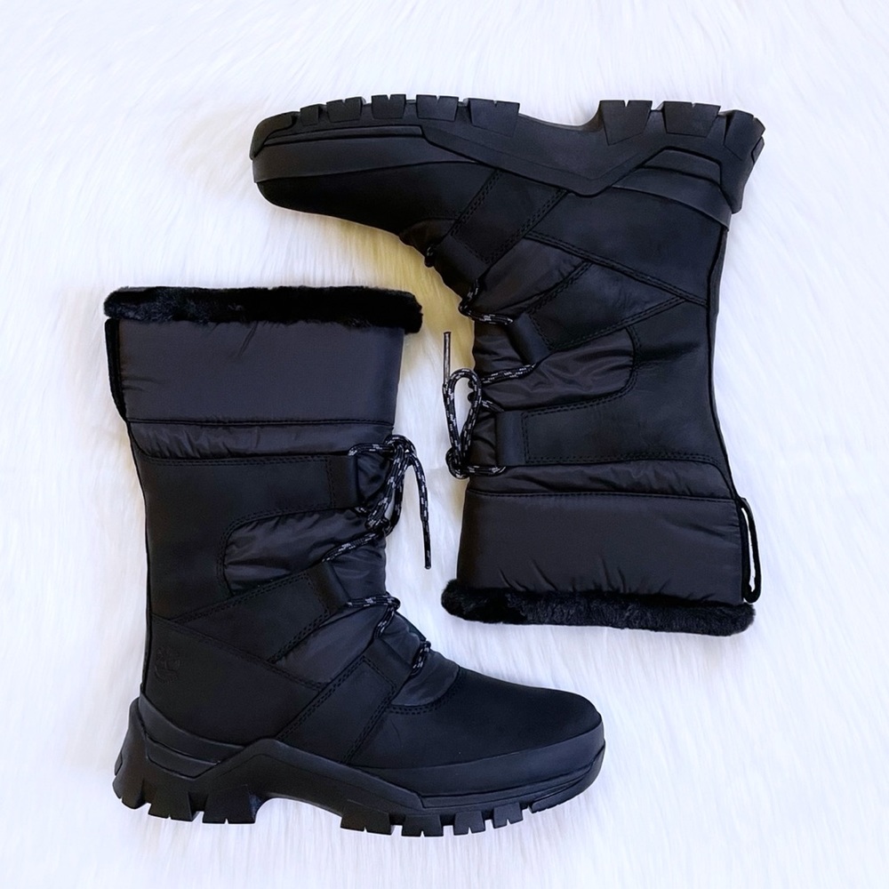 Timberland Women’s Jenness Falls Pull On Waterproof Insulated Black Boots - Picture 5 of 8